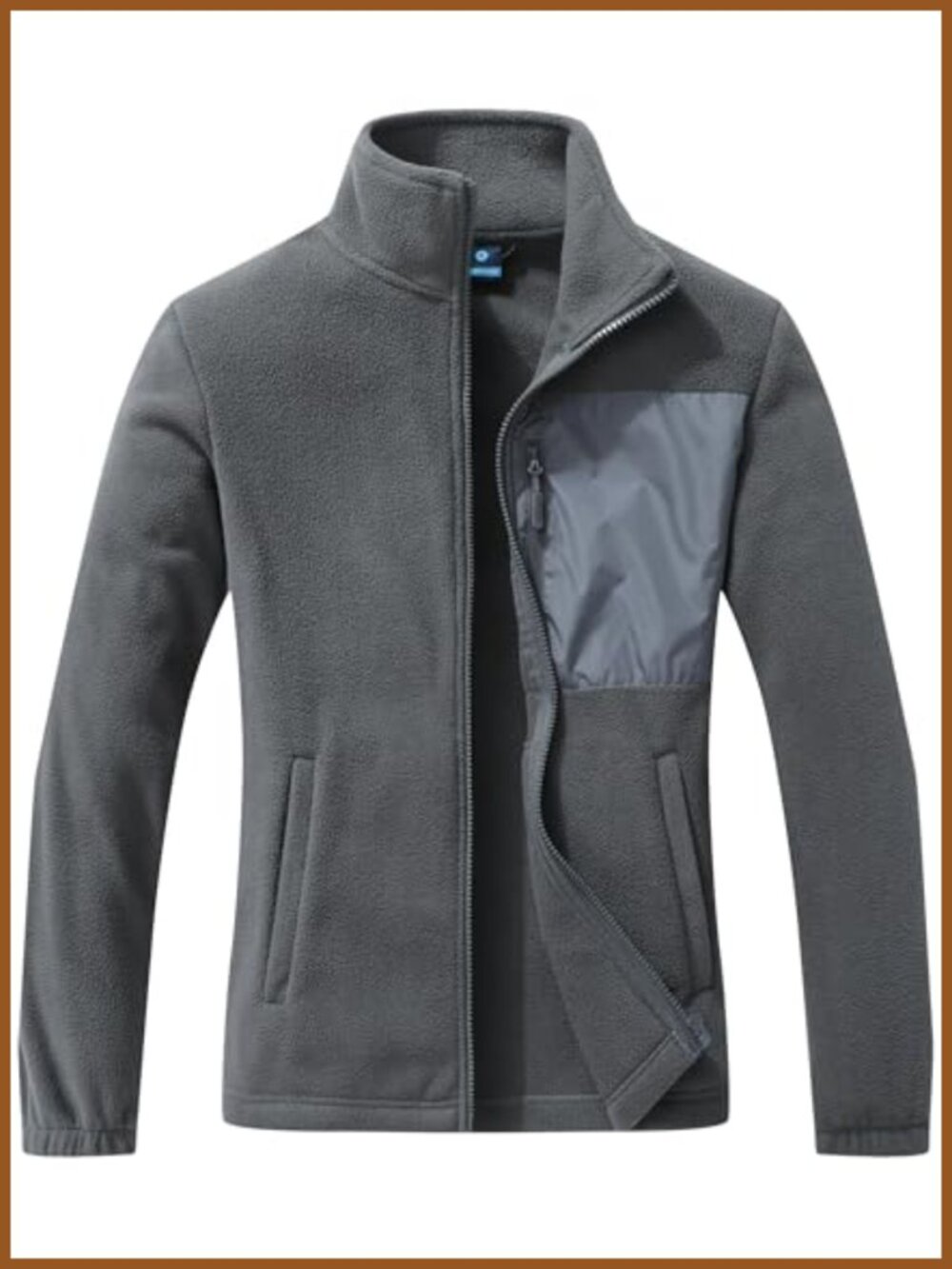 Women's Full Zip Polar Fleece Jacket Stand Collar Outdoor Coat